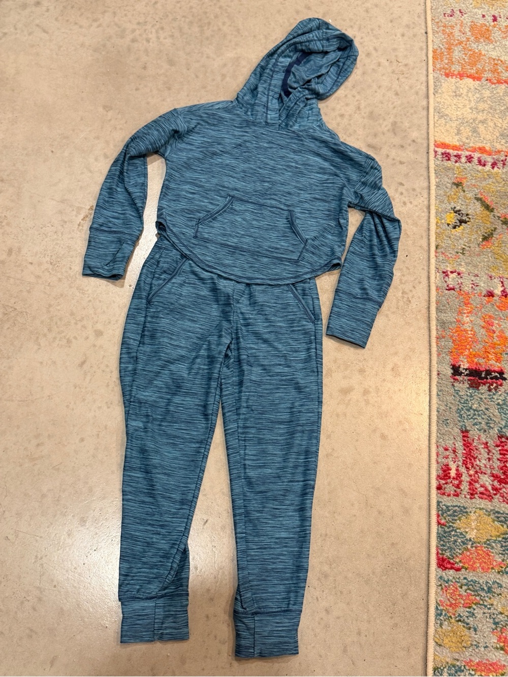 all in motion Blue Heathered Hoodie and Jogger Set